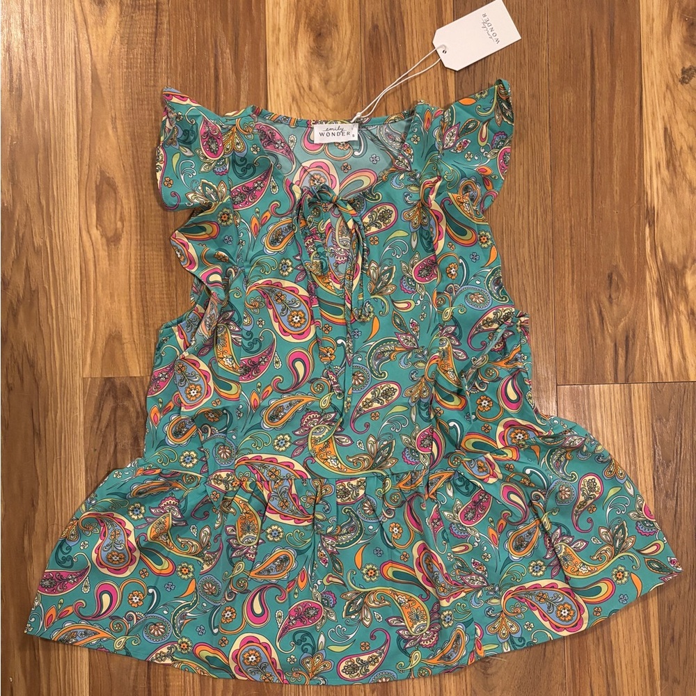 Paisley Print Blouse - Multicolor - Picture 5 of 9